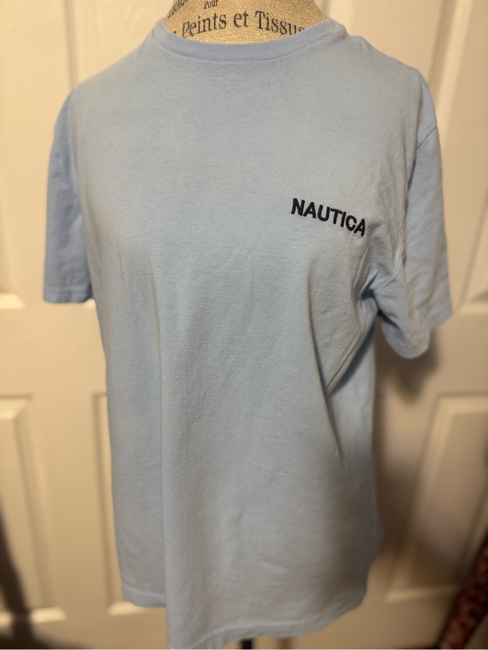 Medium Nautica Unisex Light Blue Logo Performance Tee - Picture 6 of 15